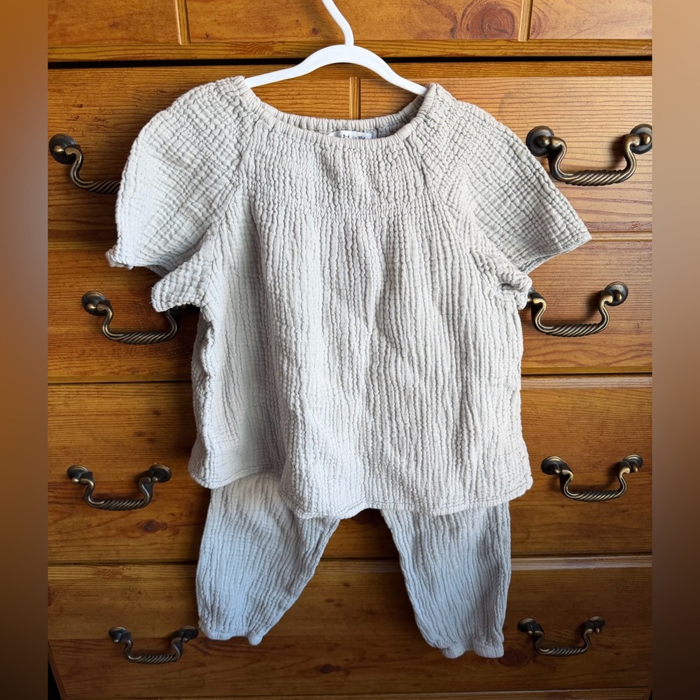 Zara Toddler cotton muslin set size 3-4